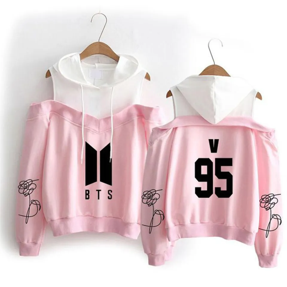 BTS Album Love Yourself Cat Hoodie Kawaii Kpop Long Sleeve Cropped Short Sweatshirt Women Crop Tops Hoodie Pullover Clothes Hoodie For Girls Daraz .bd